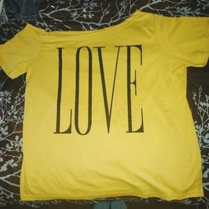 Yellow Off shoulder TShirt